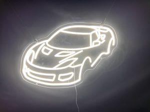 LOTUS EVORA LED Neon Sign (3/4 view)