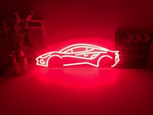 LOTUS EMIRA LED Neon Sign (profile view)