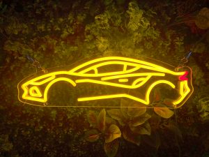 LOTUS EMIRA LED Neon Sign (profile view)