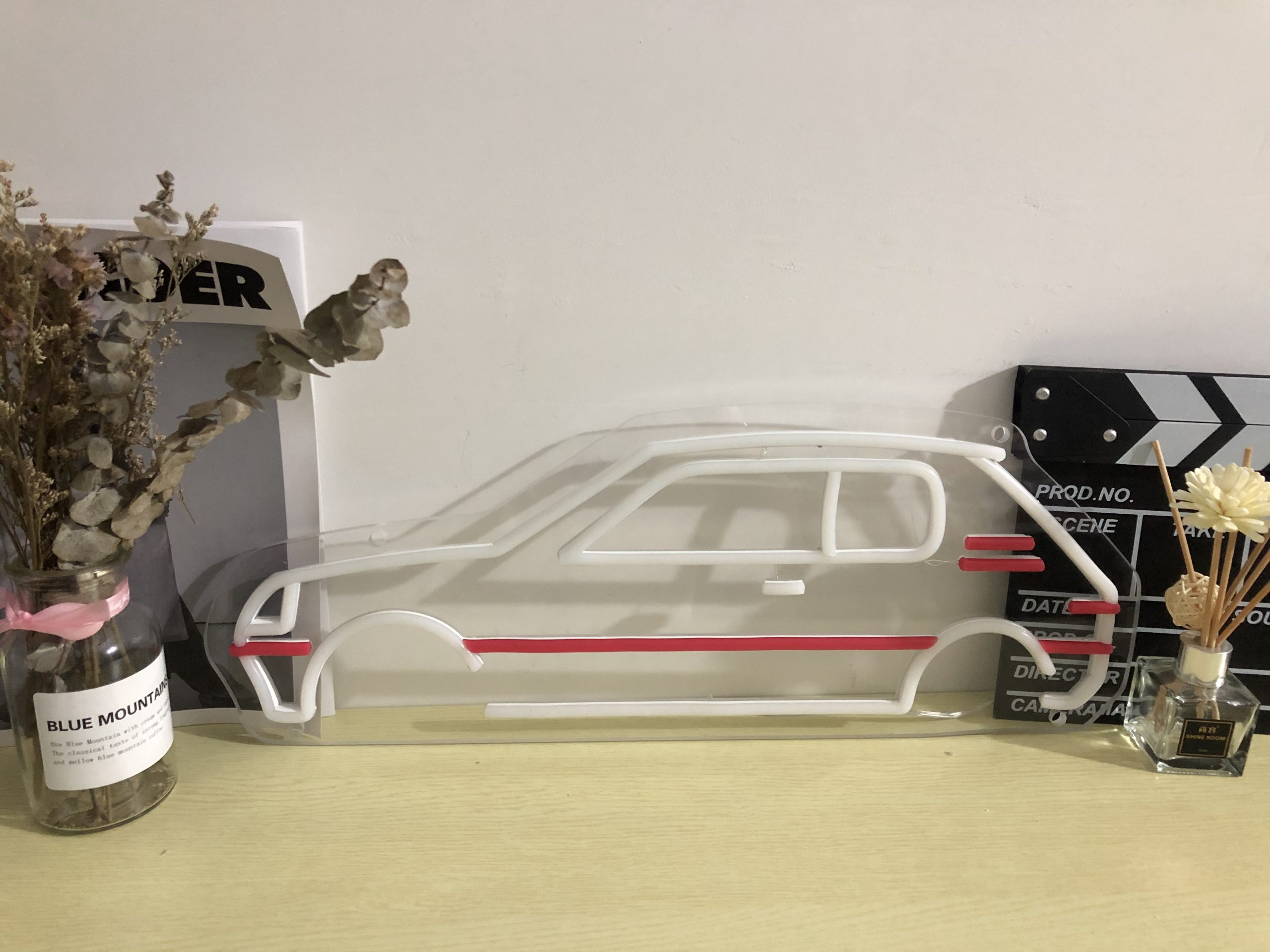 PEUGEOT 205 GTI LED neon Sign (profile view) - Image 3