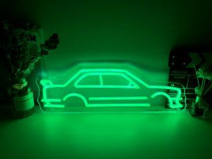 BMW M3 E30 LED neon Sign (profile view)