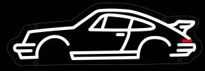 Porsche The 911 G Series Turbo LED neon Sign (profile view)