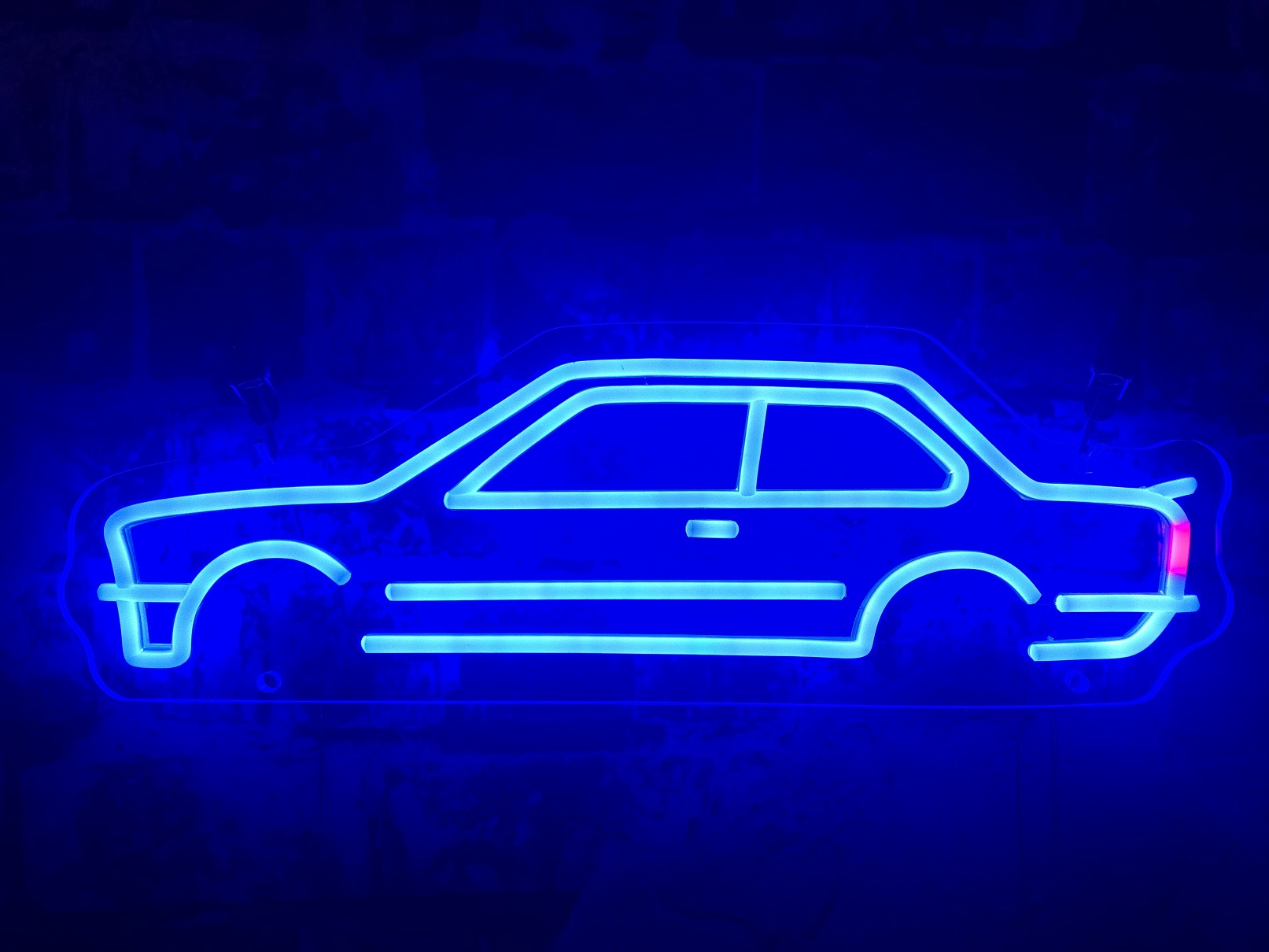 BMW E30 Sport LED neon Sign (profile view) - Image 2