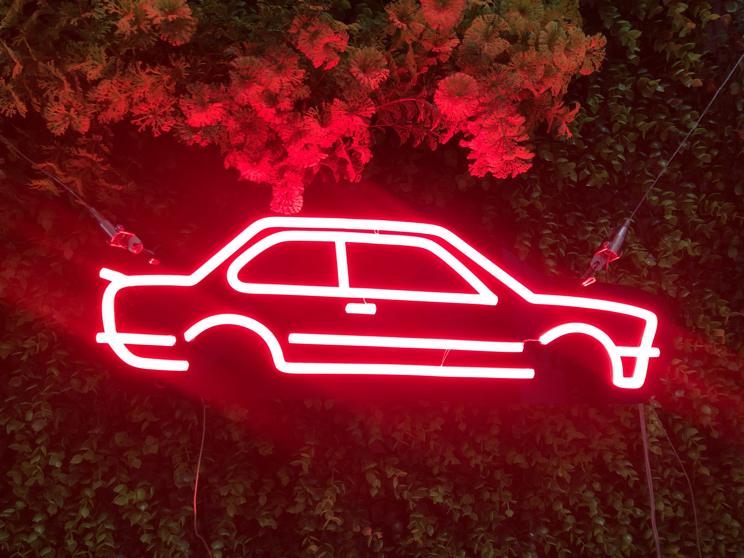BMW E30 Sport LED neon Sign (profile view) - Image 3