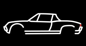 Porsche 914 LED neon Sign (profile view)