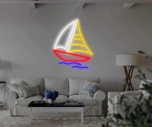 Cute Sailboat LED neon Sign