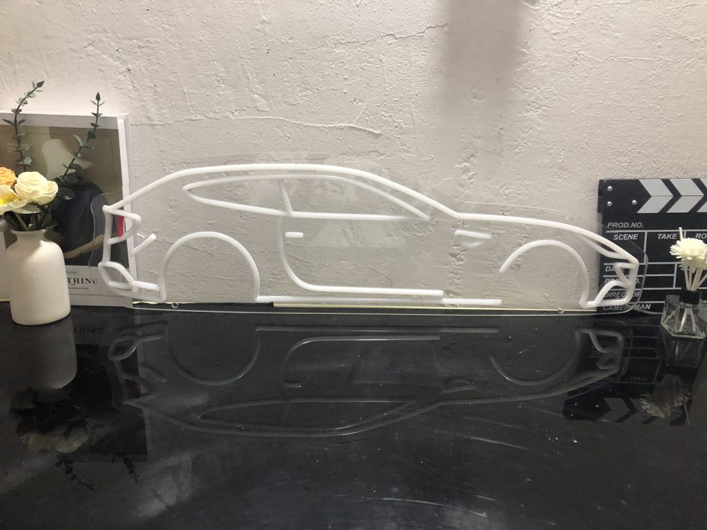 Ferrari FF LED neon Sign (profile view) - My LED neon Design